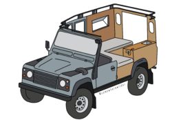 Land Rover Defender Campervan Interior Plan