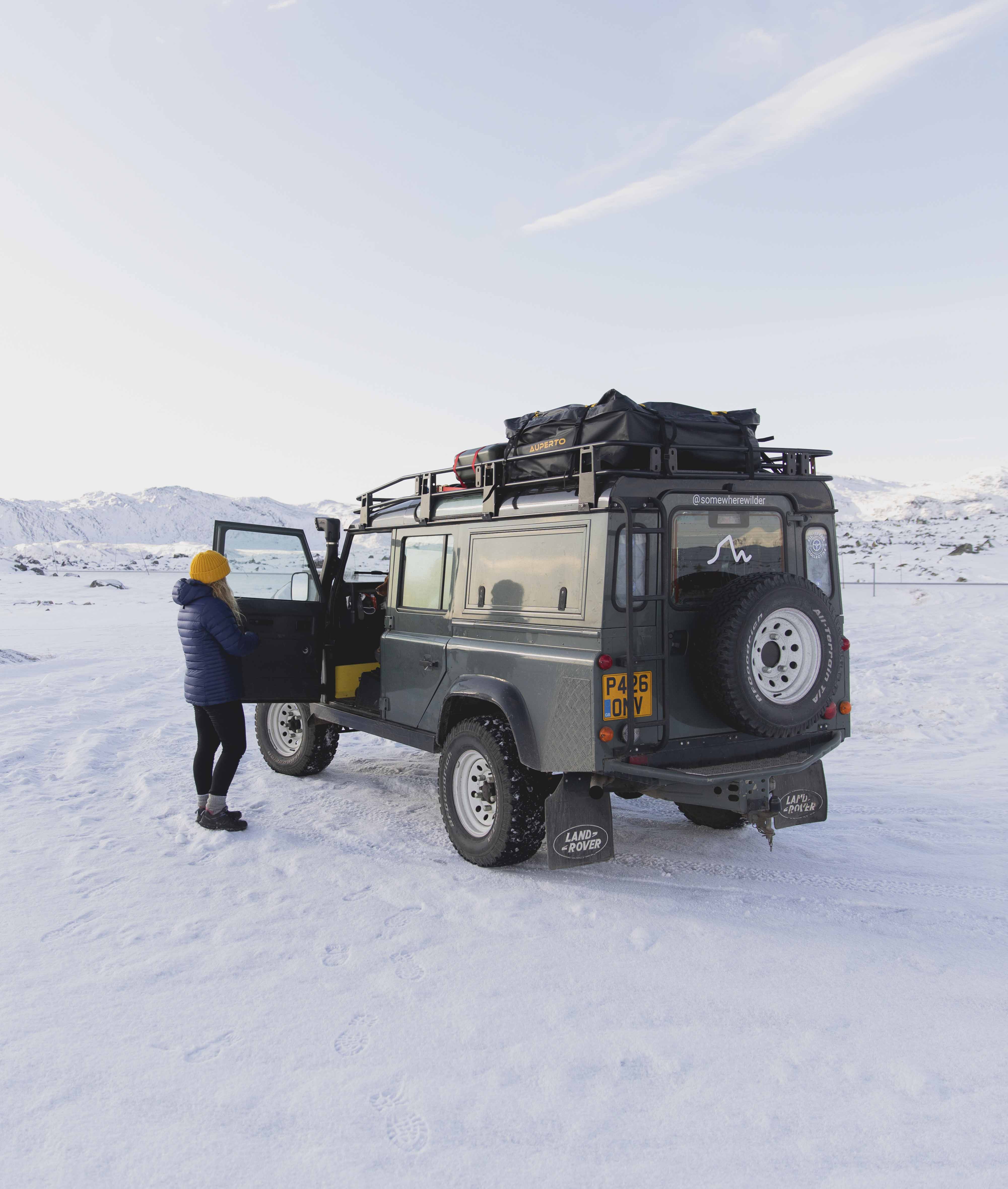 Land Rover Defender in the Snow in Norway